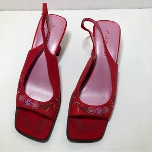 Jasmine Crystal Heel in Red